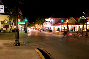 Duval street at night