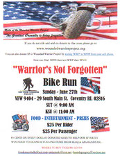 Warrior's Not Forgotten Bike Run flyer