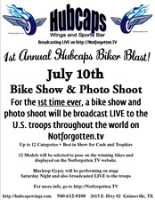 1st Annual Hubcaps Biker Blast flyer
