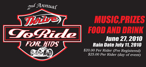 2nd Annual Thrive To Ride For Kids flyer