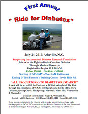 1st Annual Ride for Diabetes flyer