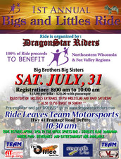 1st Annual Bigs and Littles Ride flyer