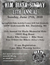 1st Annual Hogs in Ministry Road Rally flyer