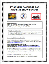 2nd Annual Bayshore Car and Bike Show Benefit flyer