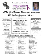 4th Annual Ride Against Domestic Violence-Ride4Sam flyer