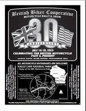 British Biker Cooperative 30th Annual Motorcycle Rally and Show flyer