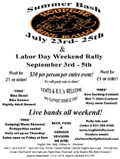 Hogfest Summer Bash Bike Rally flyer
