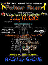 Little Jason Childhood Cancer Foundation 1st Annual Poker Run flyer