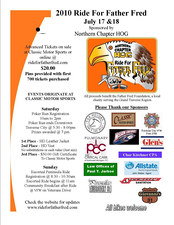 Northern Chapter Ride to Benefit Father Fred Foundation flyer