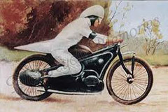 Old motorcycle postcard