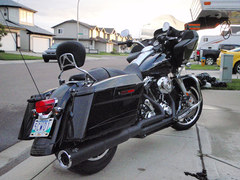 My 2010 Road glide custom and her new exaust