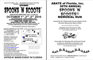 30th Annual Spooks N Scoots flyer