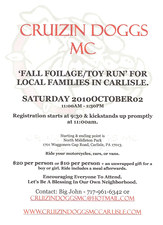Fall Foliage Toy Run flyer