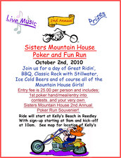 Sisters Mountain House 2nd Annual Poker and Fun Run flyer