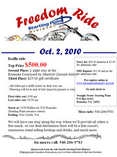 Freedom Benefit Ride, Raffle Ride (fundraiser) flyer