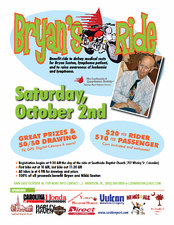 Bryan's Ride for Leukemia and Lymphoma Awareness (fundraiser) flyer