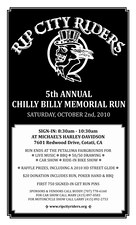 Rip City Riders 5th Annual Chilly Billy Memorial Run flyer