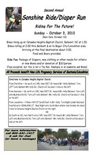 Sunshine Ride (fundraiser) flyer