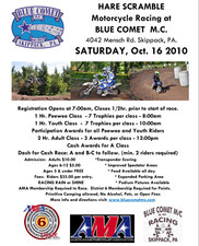 Fall Hare Scramble Race flyer