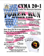 Combat Vets Poker Run for Warriors flyer