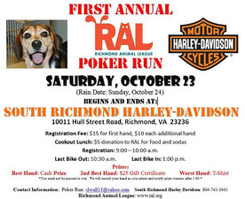 First Annual Richmond Animal League Poker Run flyer