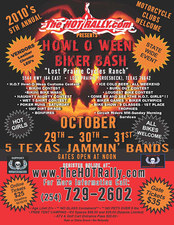 2010's 5th Annual H.O.T. Howl-O-Ween Biker Bash flyer