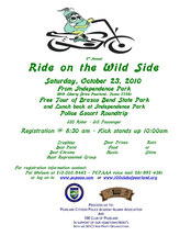 Ride on the Wild Side (fundraiser) flyer