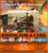 Darrell Keller Memorial Poker Run for Pancreatic Cancer Research flyer