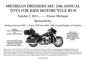 Michigan Dressers M C Fundraiser flyer