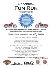 5th Annual Pcaeop Fun Run flyer