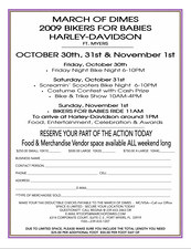 10th Annual Bikers for Babies flyer