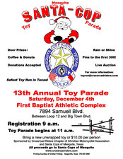 Santa-Cop Toy Parade flyer