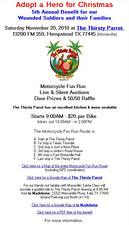 Adopt a Hero for Christmas Annual Benefit for Wounded Soldiers flyer