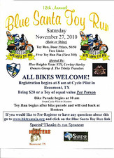 Blue Santa Toy Run flyer