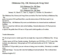 Motorcycle Swap Meet flyer