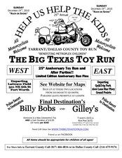 Big Texas Toy Run flyer