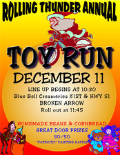 Rolling Thunder Annual Toy Run flyer