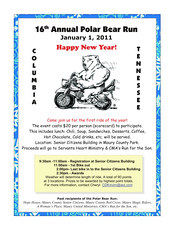 16th Annual Polar Bear Run (fundraiser) flyer