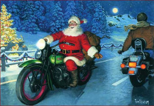 Motorcycle Christmas Card