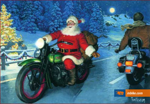 Motorcycle Christmas Card