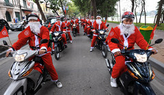 Motorcycle Santas