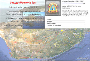 SeaScape Motorcycle Tour flyer