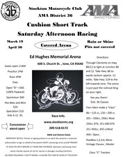 Motorcycle Racing, Cushioned Short Track flyer