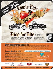 Ride For Life (fundraiser) flyer