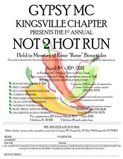 Not 2 Hot Run (fundraiser) flyer
