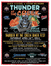 Thunder At The Creek Biker Fest (fundraiser) flyer