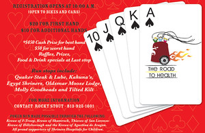 5th Annual Road to Health Poker Run (fundraiser) flyer