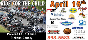 15th Annual Ride for the Child (fundraiser) flyer