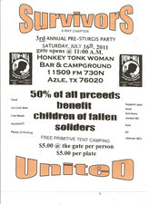 3rd Annual Pre-Sturgis Party (fundraiser) flyer