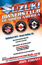 Suzuki RallyFest - West Coast Summer Rally flyer